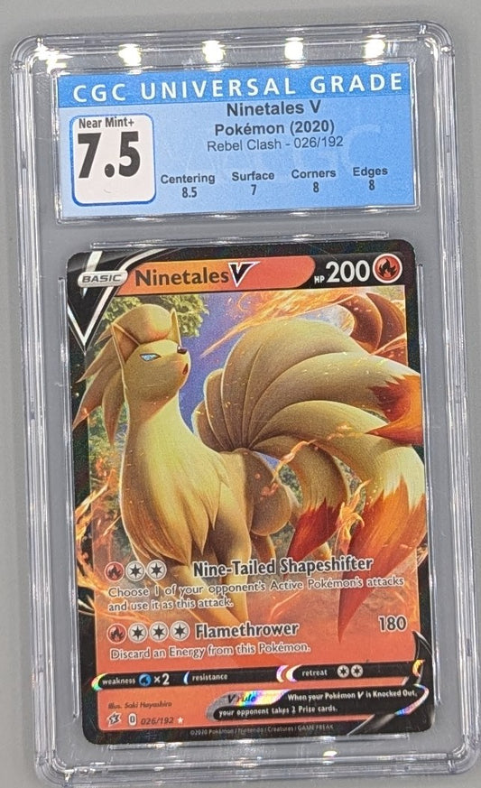 Ninetales V 026/192 CGC 7.5