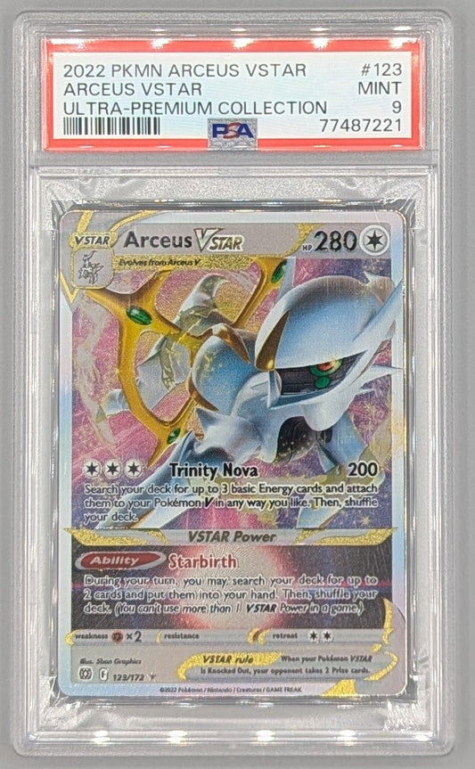 Arceus VSTAR 123/172 Metal Promo PSA 9