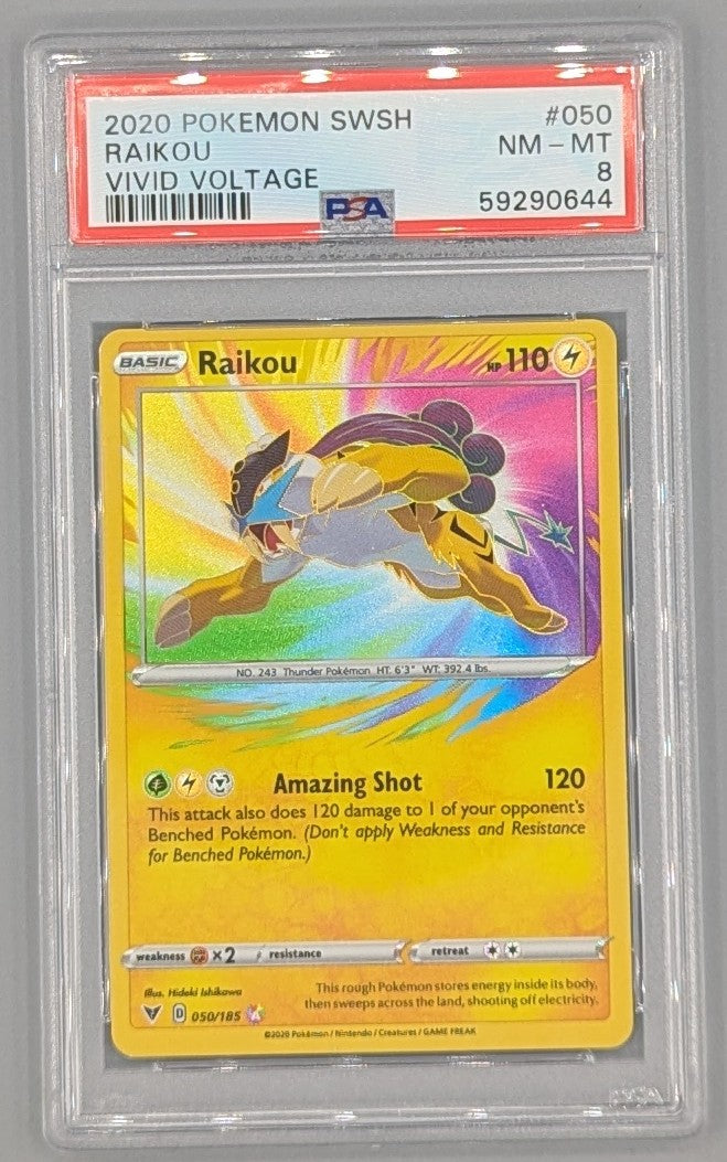 Raikou 50/185 PSA 8