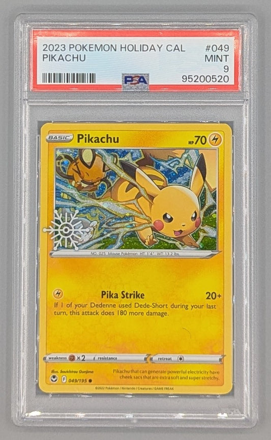 Pikachu 049/195 Snowflake Promo PSA 9