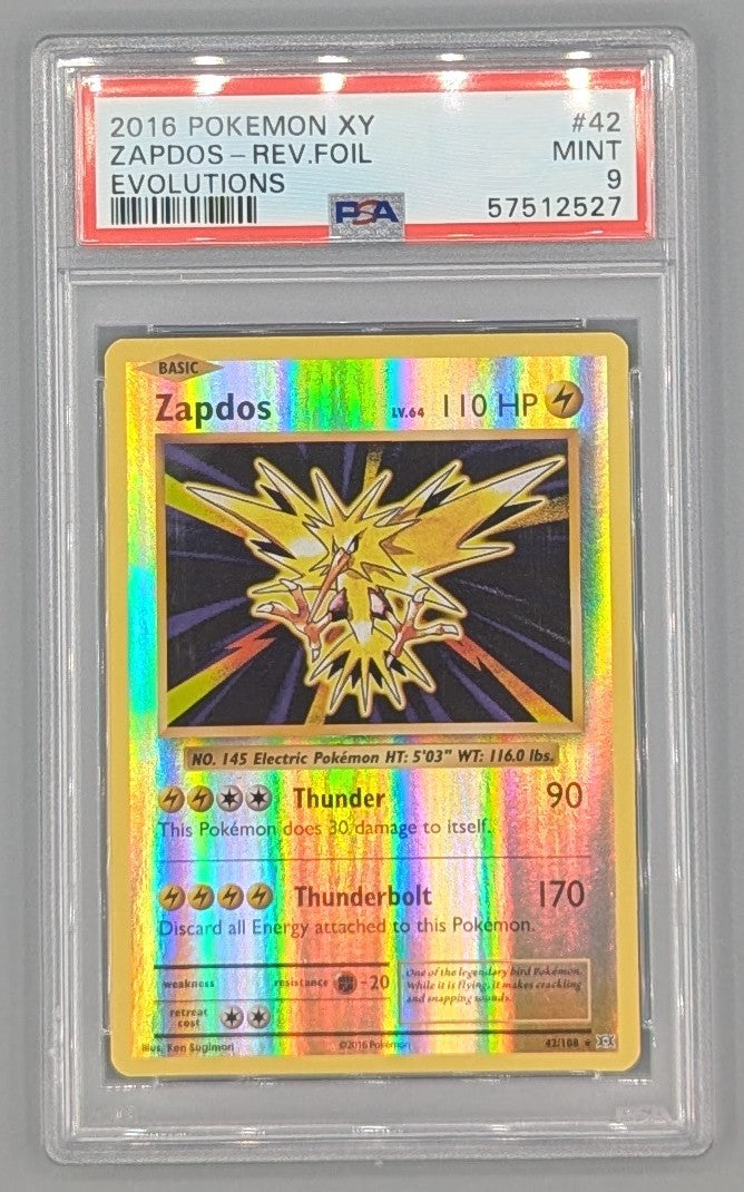 Zapdos Rev Holo 042/108 PSA 9